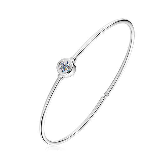 ASN Aurora Solitaire Moissanite Bangle