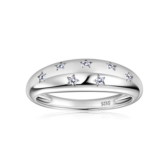 ASN Celestial Star Moissanite Band Ring