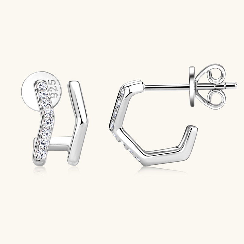 ASN Harmony Twist Moissanite Stud Earrings - ASN Moissa