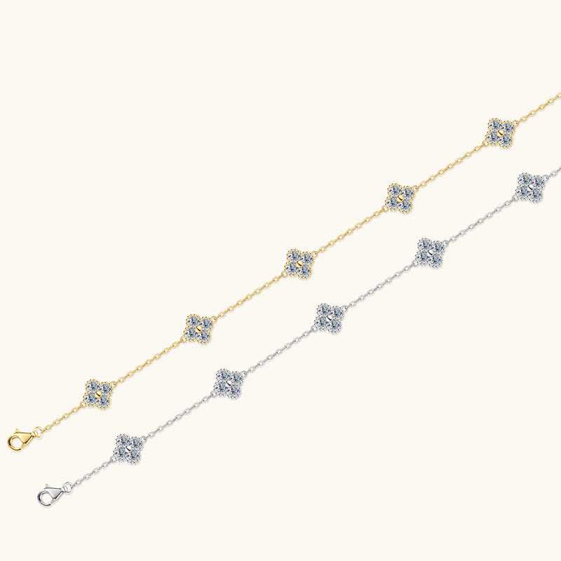 ASN Lucky Clover Moissanite Bracelet - ASN Moissa