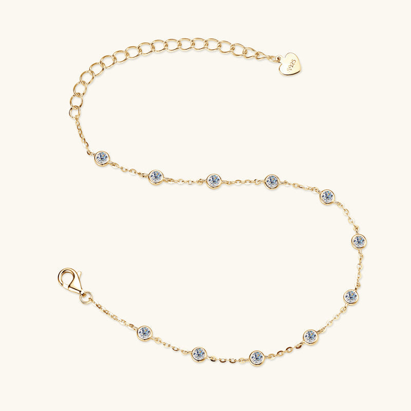 ASN Starlit Whisper Moissanite Station Bracelet - ASN Moissa