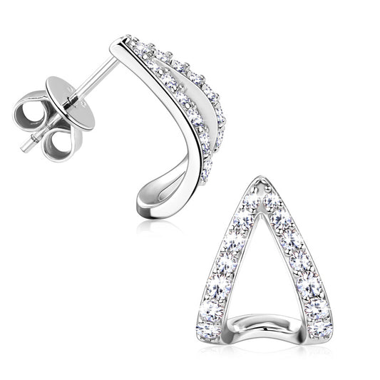 ASN Timeless Heart Moissanite Stud Earrings
