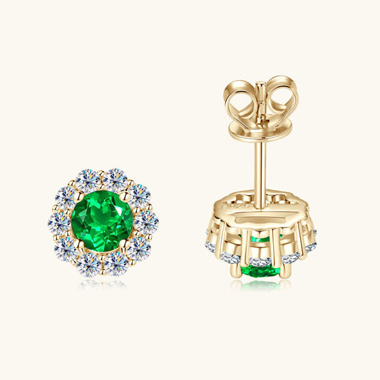 ASN Emerald Radiance Halo Studs