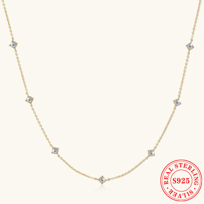ASN Moissa ASN Seven-Star Moissanite Necklace Gold 0.7ct