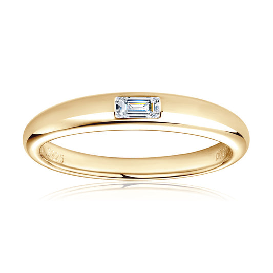 ASN Solo Gem Moissanite Minimalist Ring