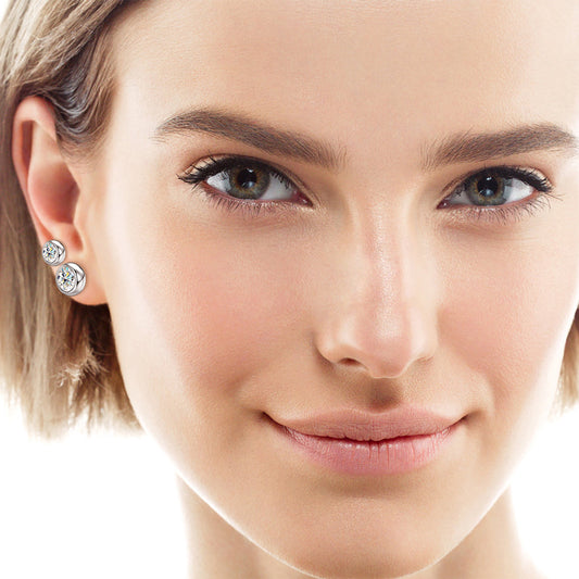 ASN Moissa ASN Bubble Moissanite Stud Earrings