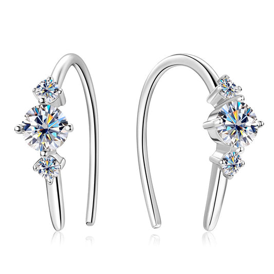 ASN Arc Moissanite Ear Hooks