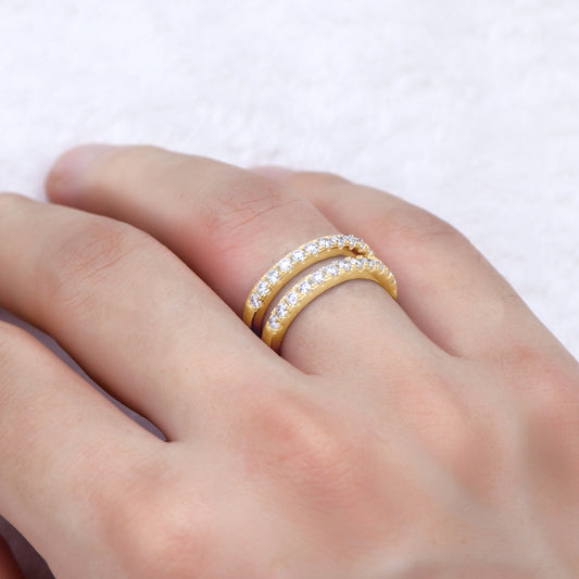 ASN Dual Radiance Moissanite Band Ring