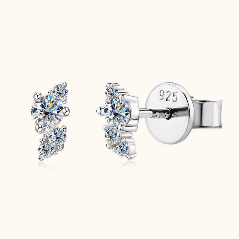 ASN Moissa ASN Modern Glam Moissanite Earrings Silver 0.09ct+0.09ct