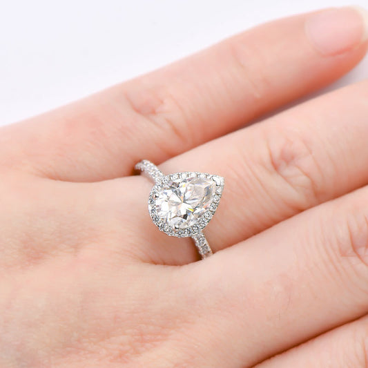 ASN Teardrop Muse Moissanite Ring