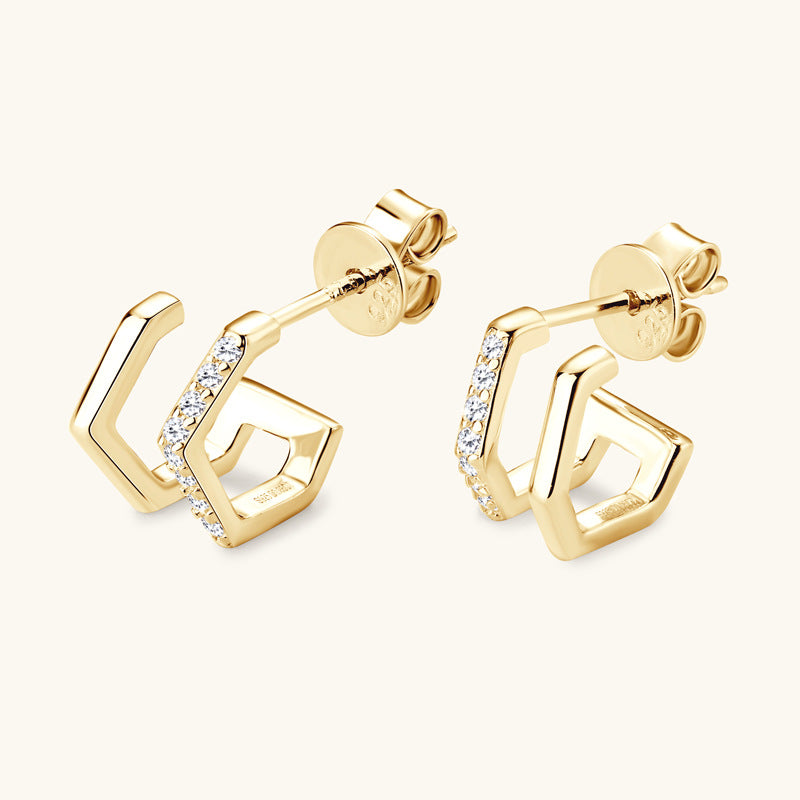 ASN Harmony Twist Moissanite Stud Earrings - ASN Moissa