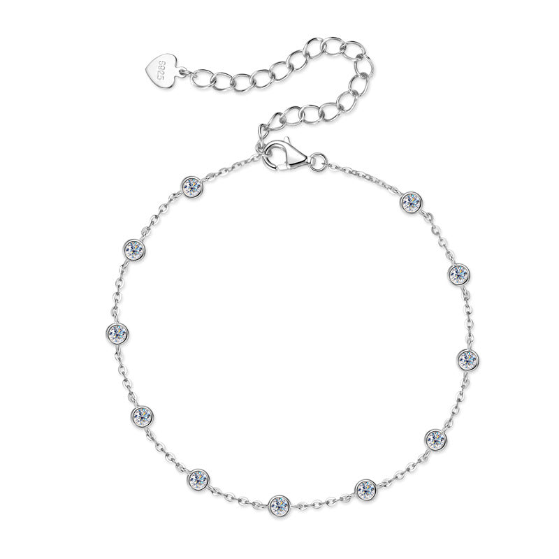 ASN Starlit Whisper Moissanite Station Bracelet - ASN Moissa