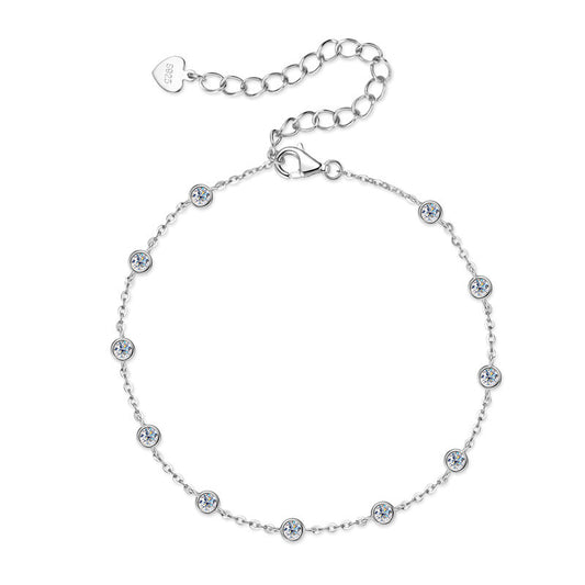 ASN Starlit Whisper Moissanite Station Bracelet