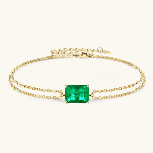 ASN Emerald Radiance Double Chain Bracelet