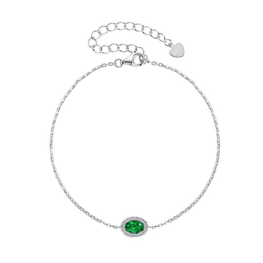 ASN Emerald Halo Delicate Bracelet