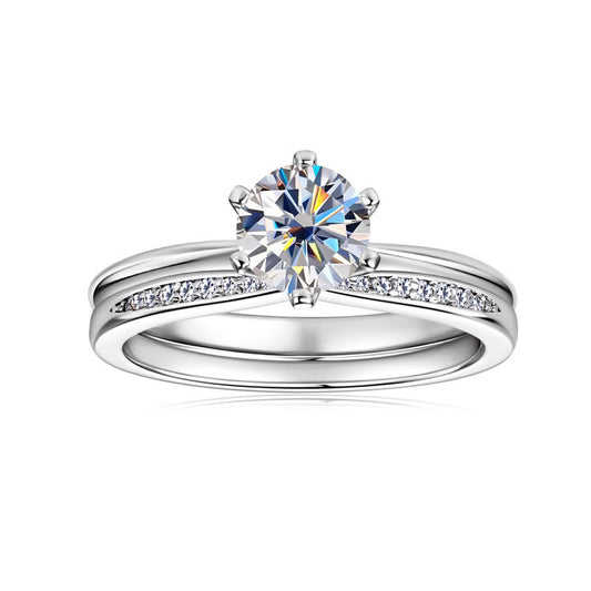 ASN Aurora Moissanite Ring Set