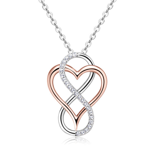 ASN Infinity Heart Duo Necklace