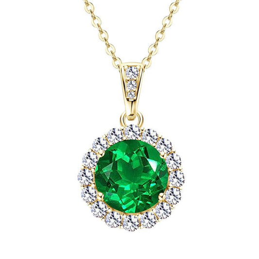 ASN Radiant Green Solitaire Necklace