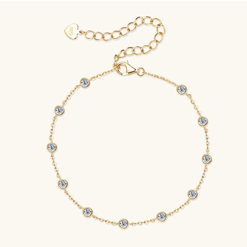 ASN Starlit Whisper Moissanite Station Bracelet - ASN Moissa