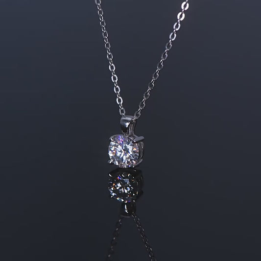 ASN Bear Charm Moissanite Pendant Necklace