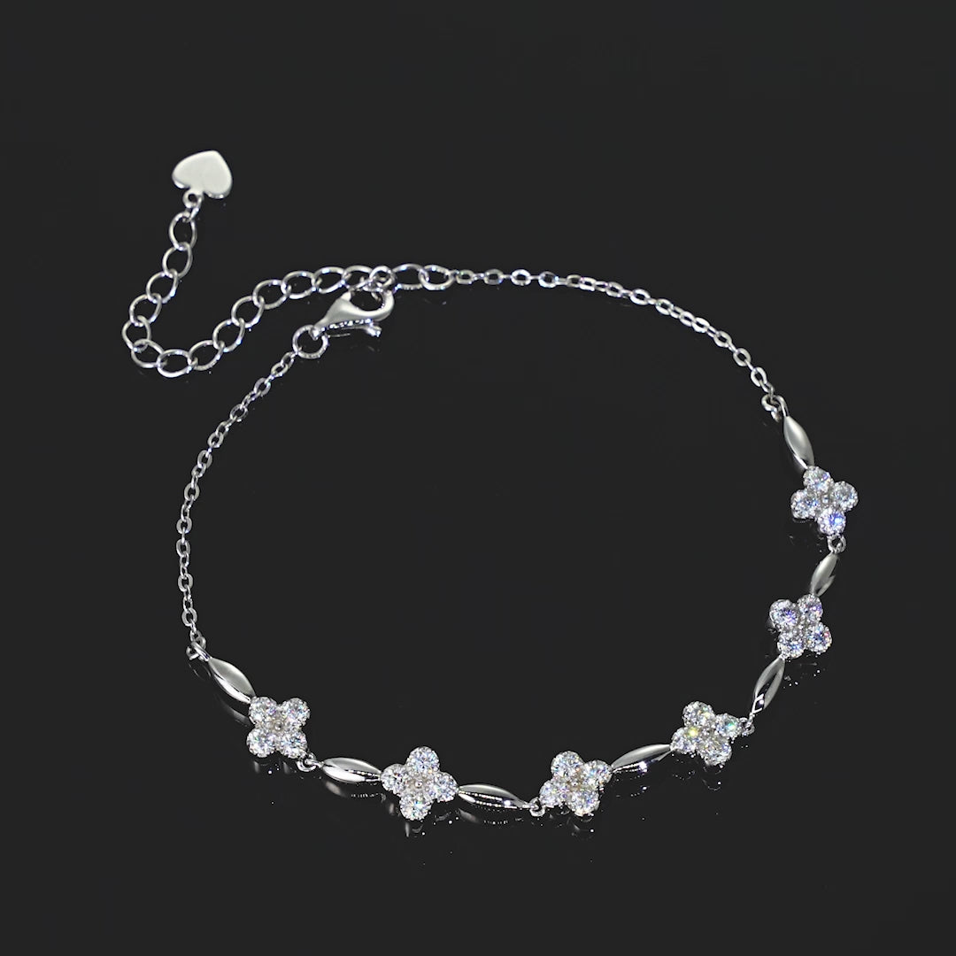 ASN Fleur de Trèfle Moissanite Bracelet