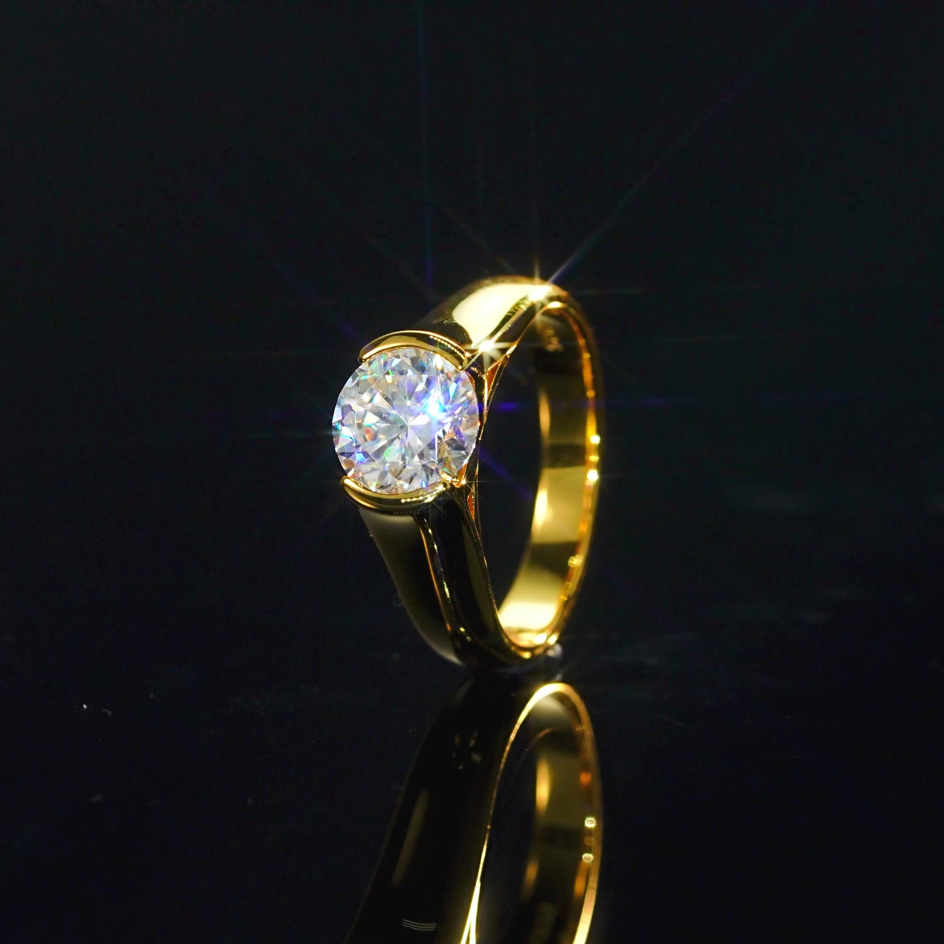 ASN Noble Crown Moissanite Ring