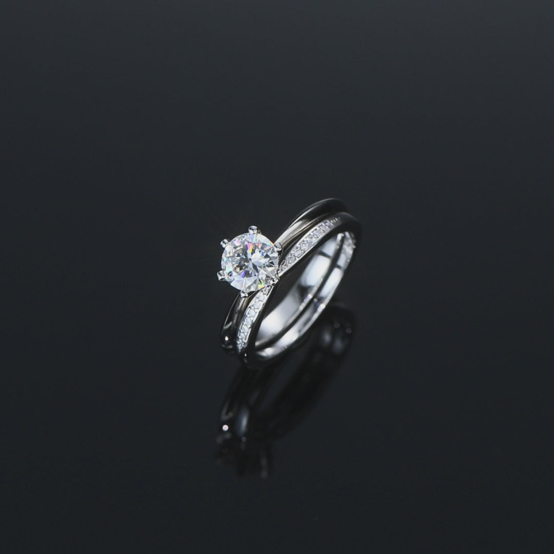 ASN Aurora Moissanite Ring Set
