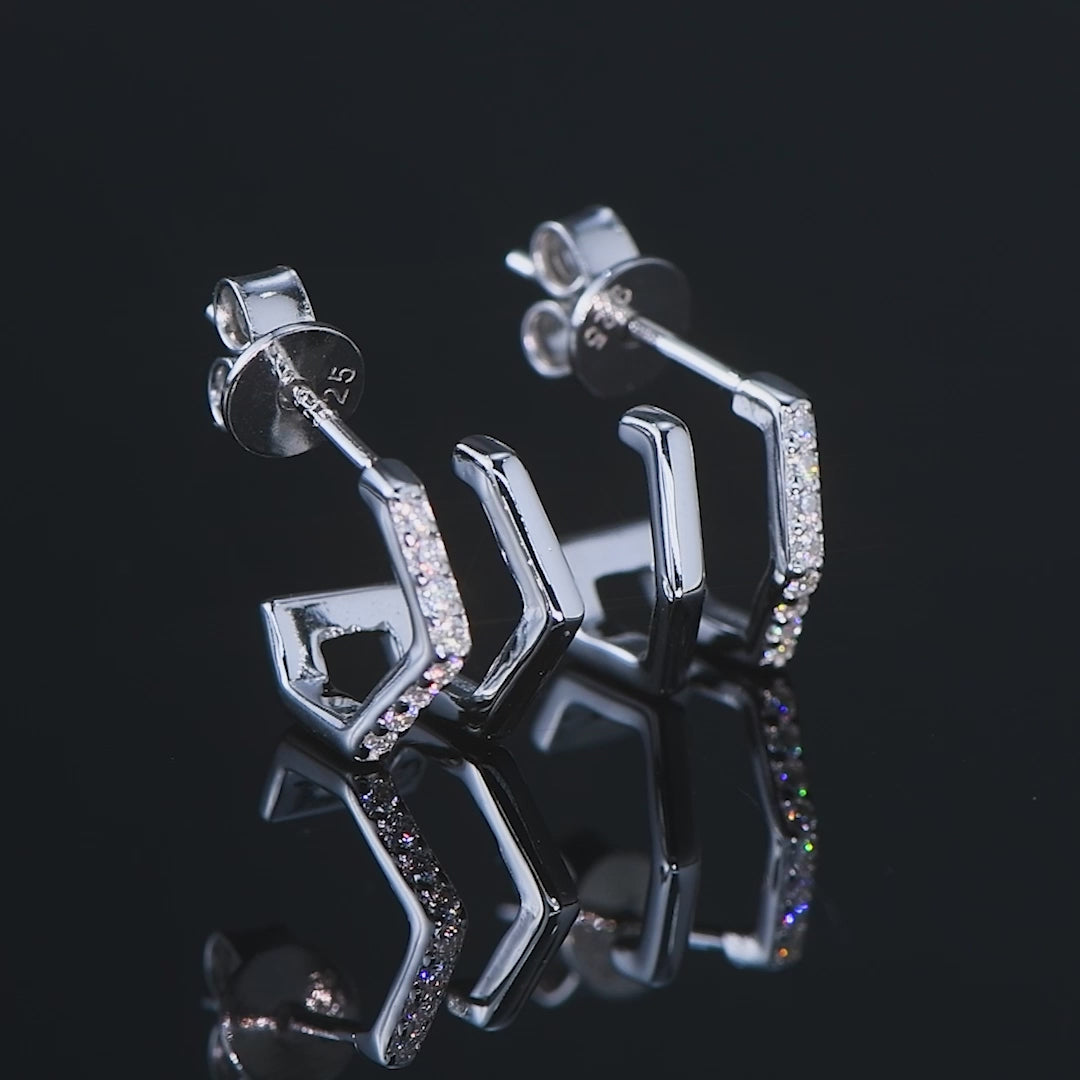 ASN Harmony Twist Moissanite Stud Earrings