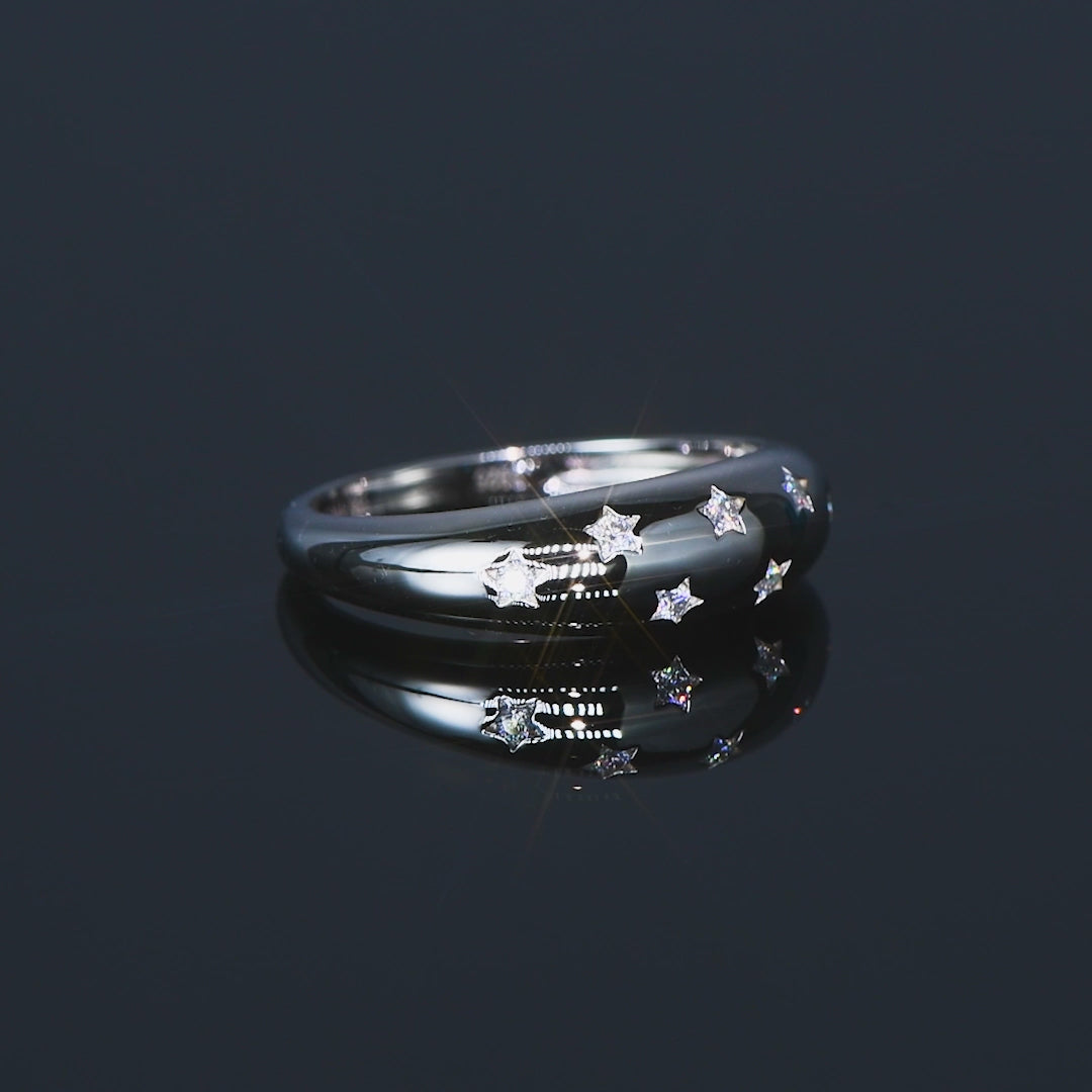 ASN Celestial Star Moissanite Band Ring