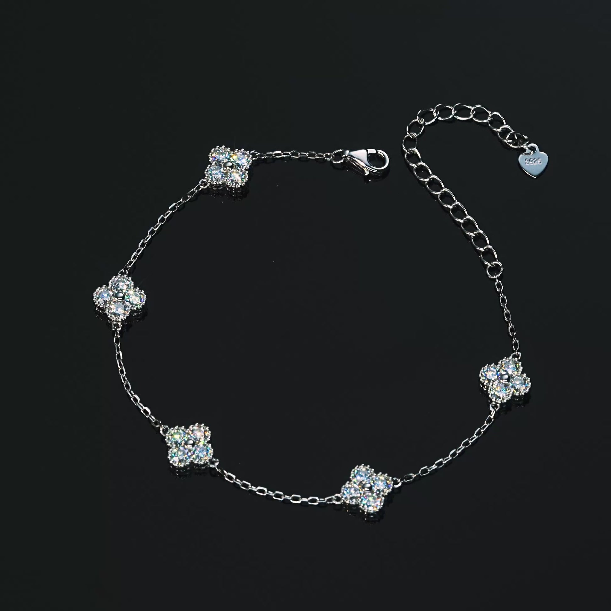 ASN Lucky Clover Moissanite Bracelet