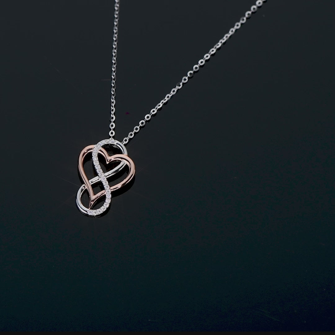 ASN Infinity Heart Duo Necklace