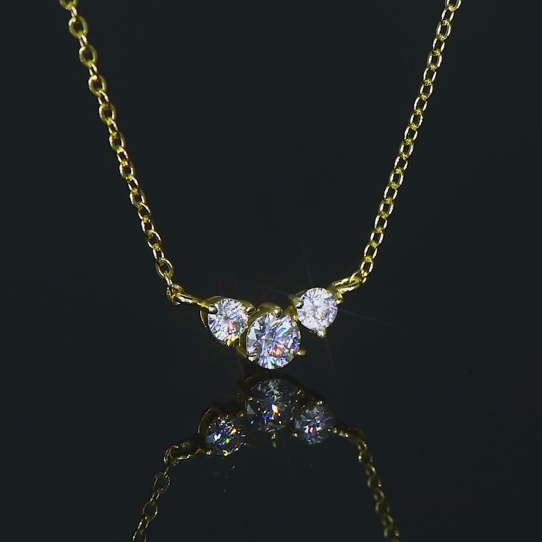 ASN Trilight Moissanite Pendant Necklace