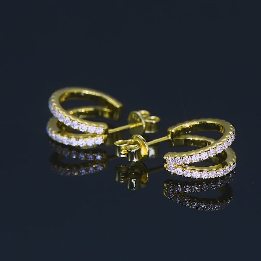 ASN Twilight Circles Moissanite Stud Earrings