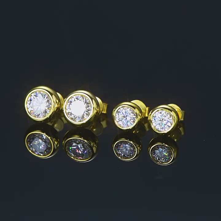 ASN Bubble Moissanite Stud Earrings