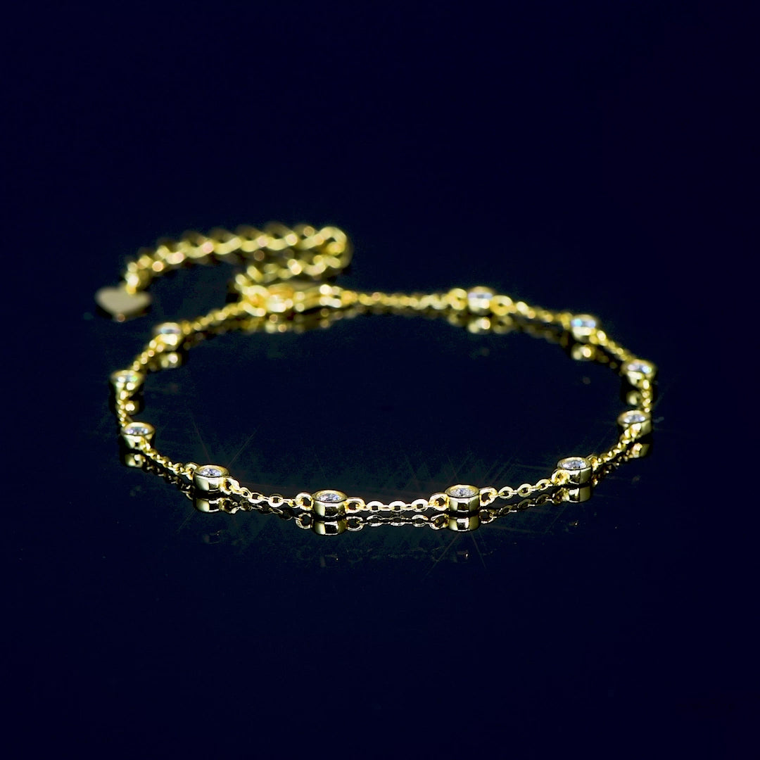 ASN Starlit Whisper Moissanite Station Bracelet