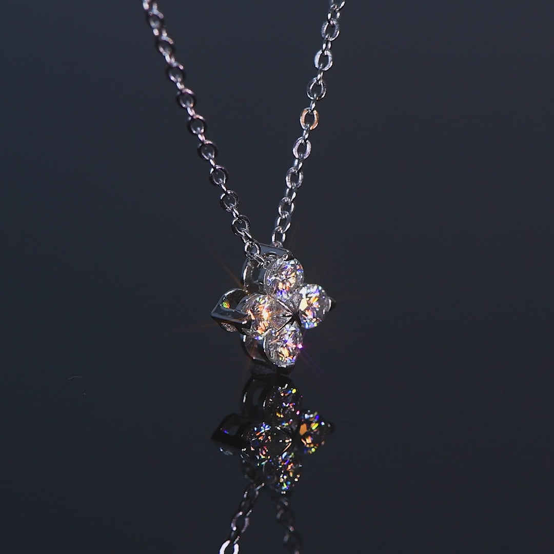 ASN Four-Leaf Clover Moissanite Necklace