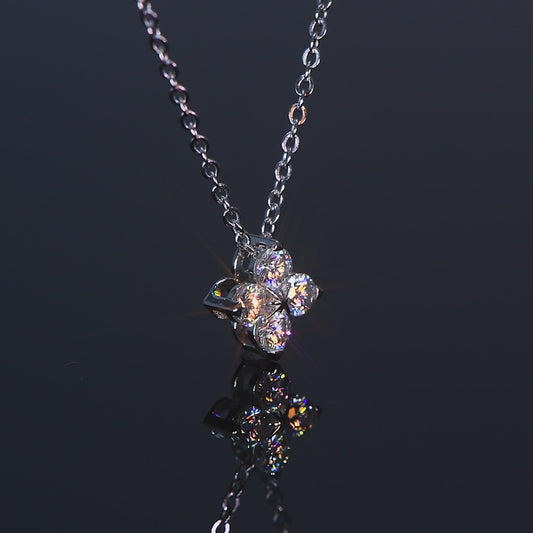 ASN Four-Leaf Clover Moissanite Necklace