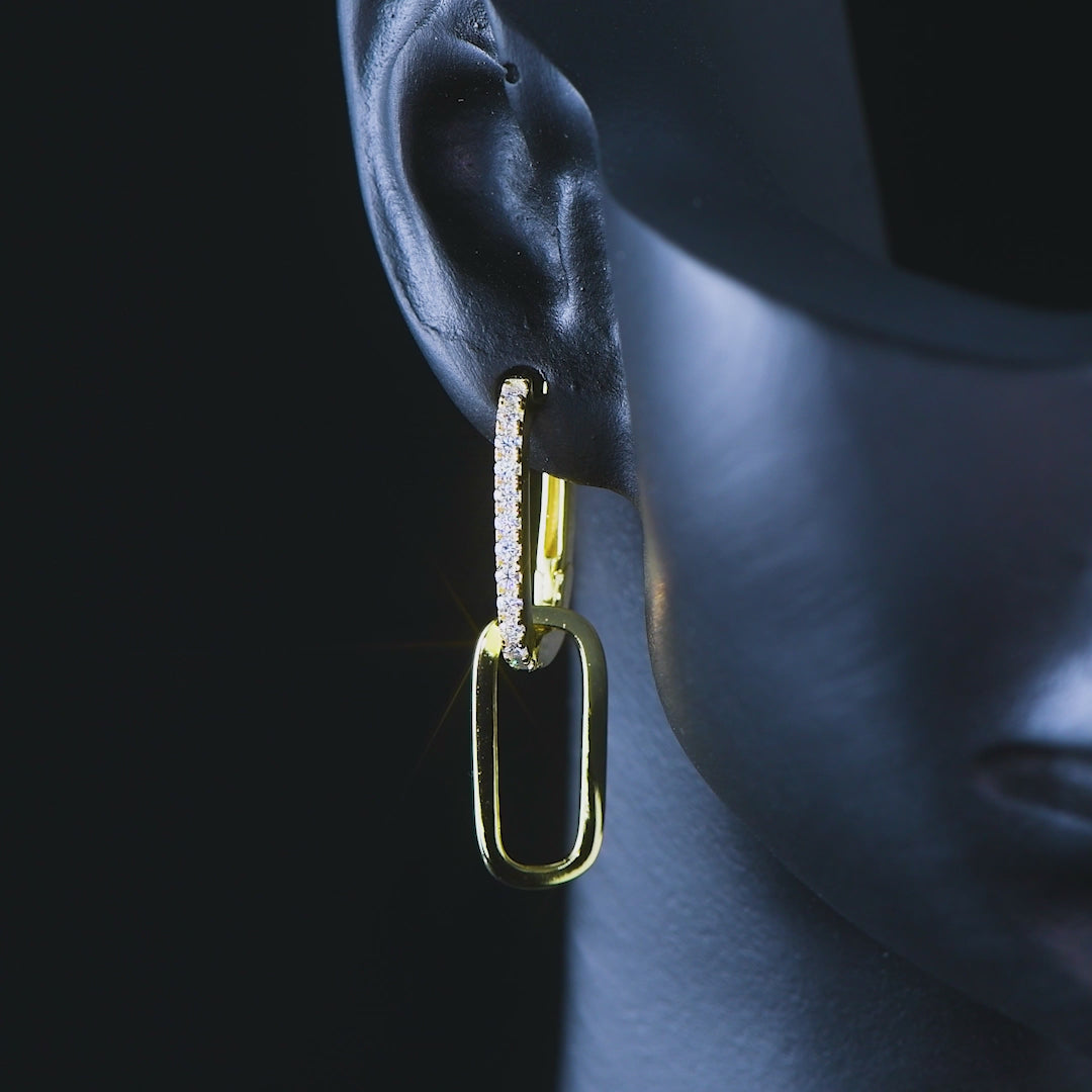 ASN Urban Muse Moissanite Link Earrings