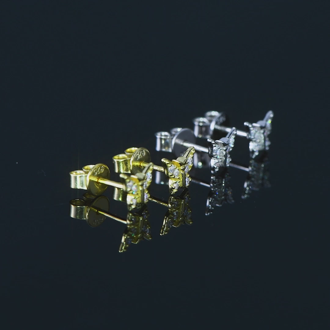 ASN Fluttering Grace Moissanite Butterfly Studs