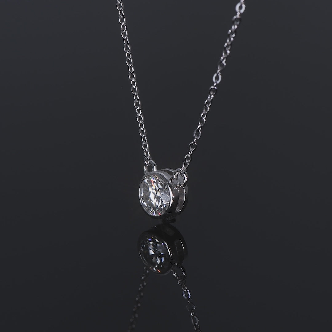 ASN Bear Charm Moissanite Pendant Necklace