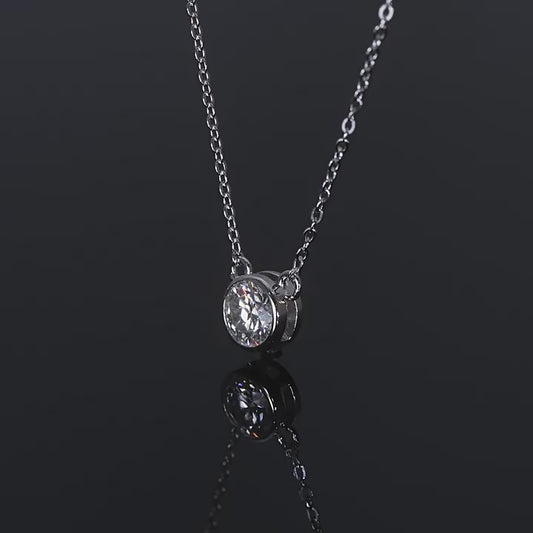 ASN Bear Charm Moissanite Pendant Necklace