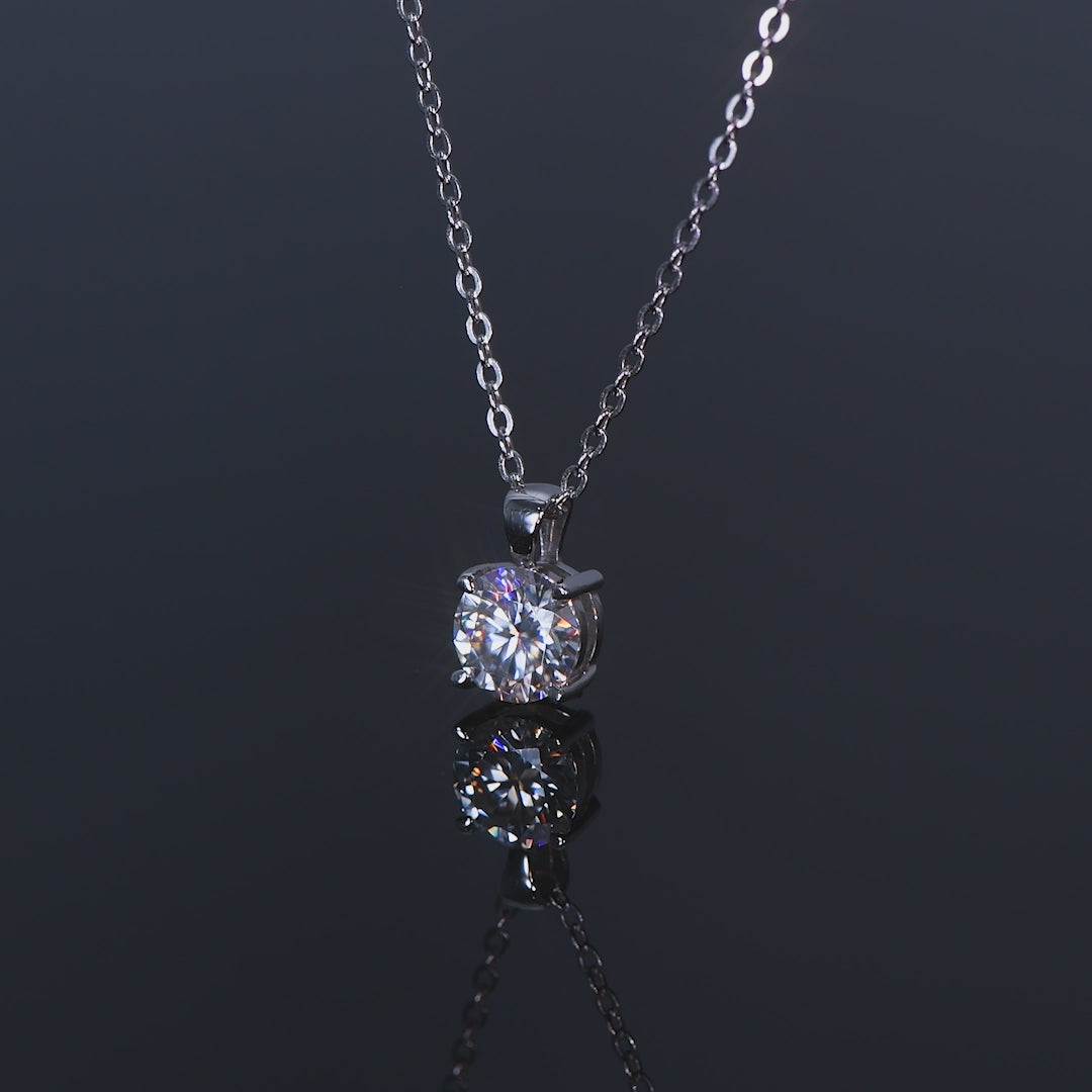 ASN Bear Charm Moissanite Pendant Necklace
