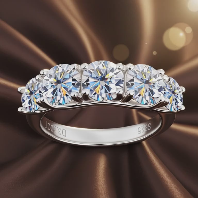 ASN Aurora Five Moissanite Luxe Ring