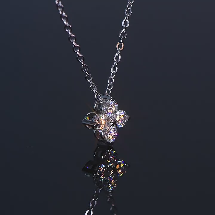 ASN Four-Leaf Clover Moissanite Necklace