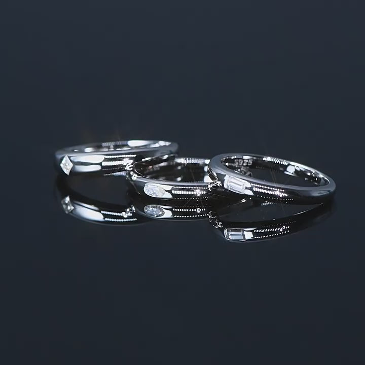 ASN Solo Gem Moissanite Minimalist Ring