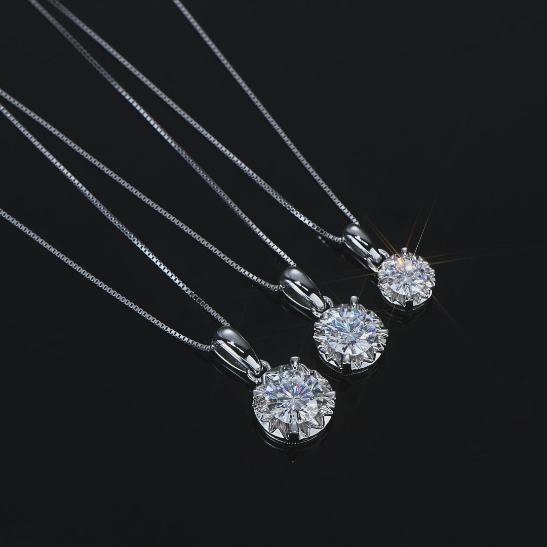 ASN Sunburst Moissanite Necklace