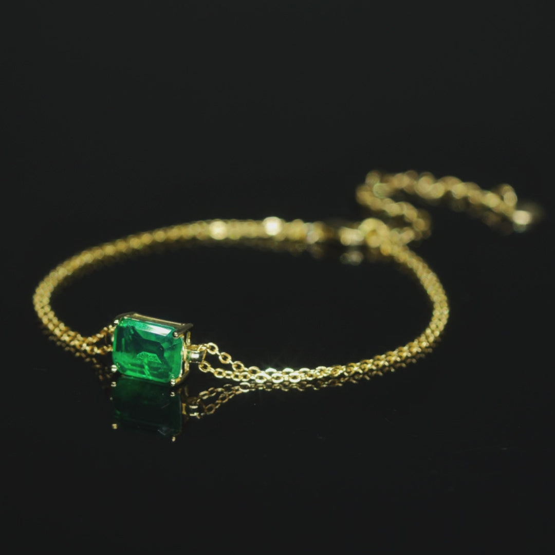 ASN Emerald Radiance Double Chain Bracelet